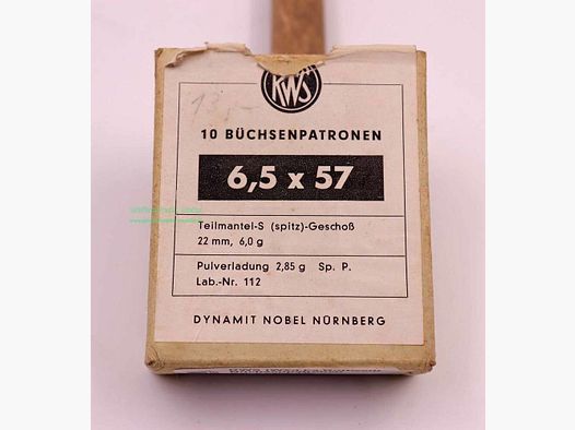 RWS (WZd.Fa.Rottweil) naboje myśliwskie 6,5x57