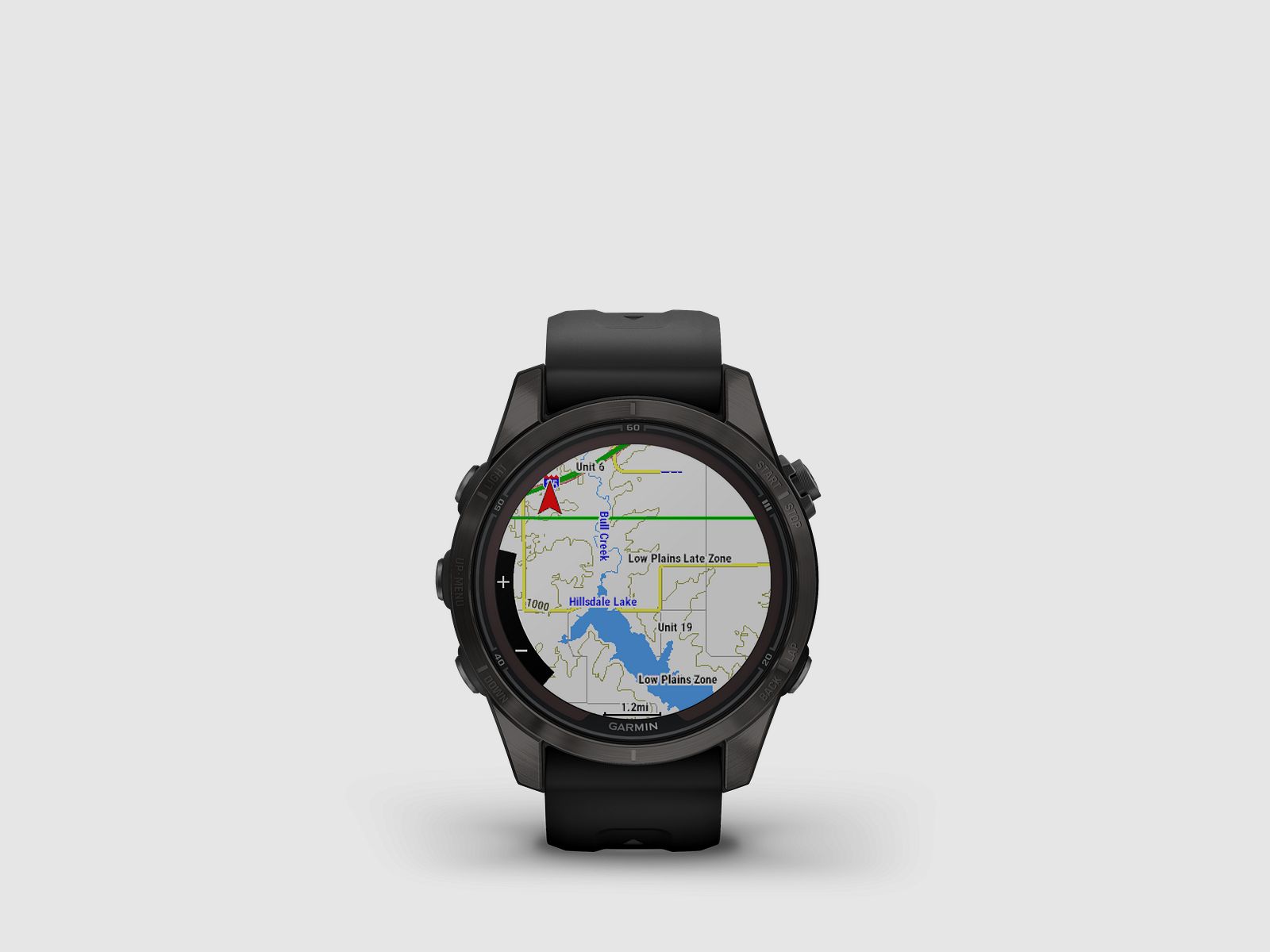 Garmin fēnix® 7S Pro – Edizione Sapphire Solar, Nero/Grigio Carbonio Titanio DLC con cinturino in silicone QuickFit® da 20 mm