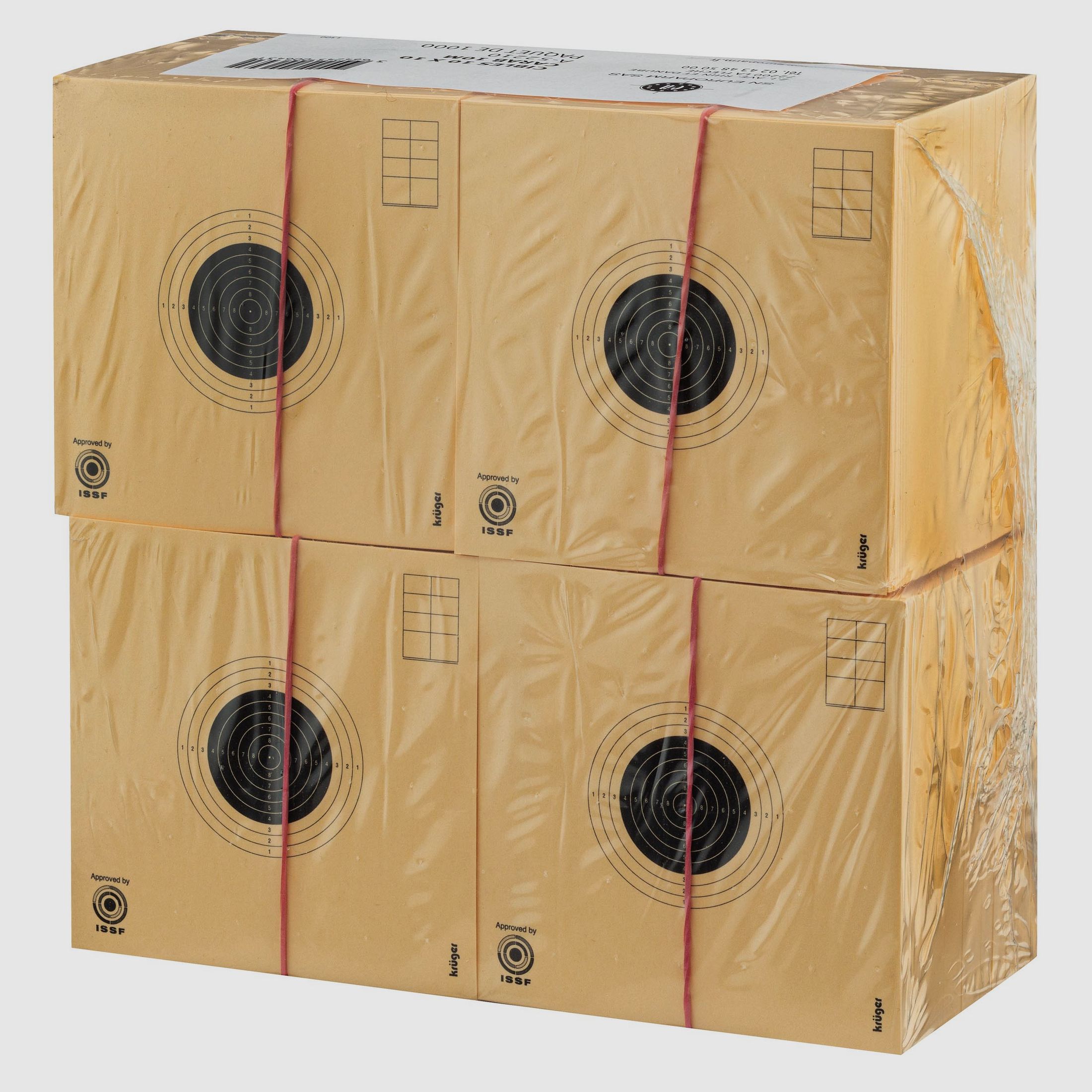 Cible Europ-Arm Kartons 10X10cm - X1000, Bild 2 von 3