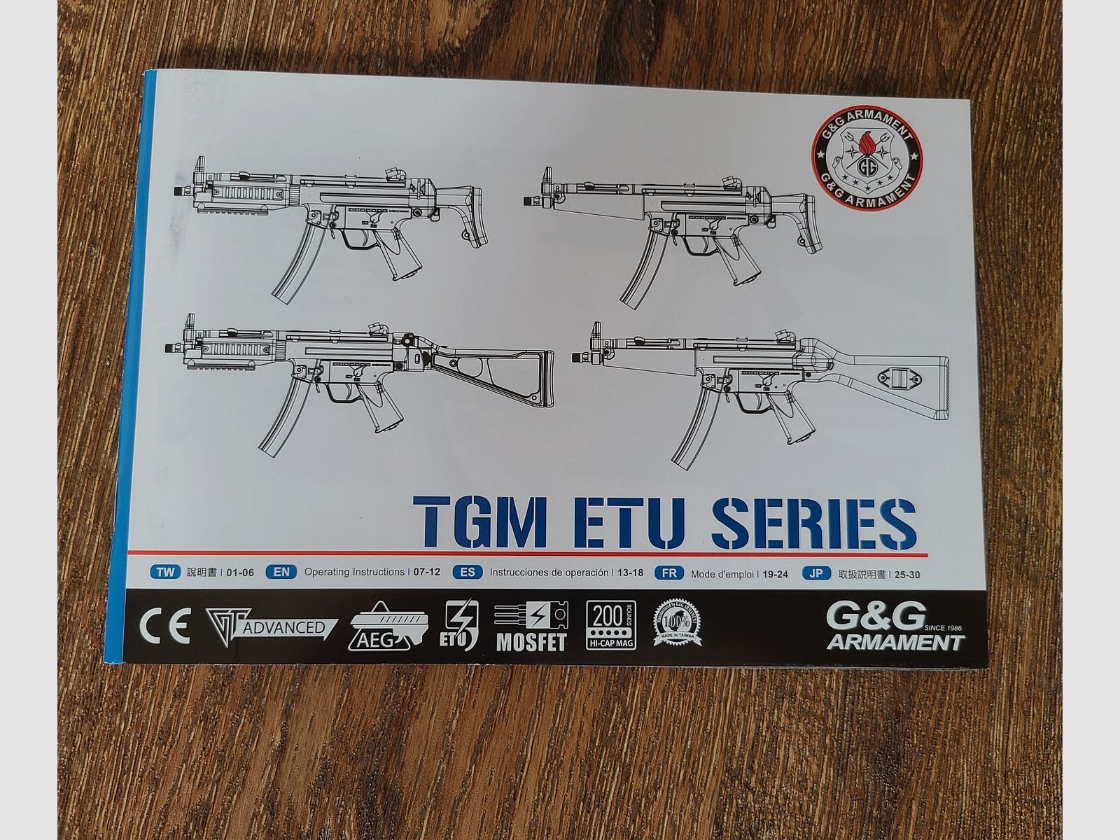 MP5 Airsoft von G&G S-AEG 1,12J  inkl. Zubehör