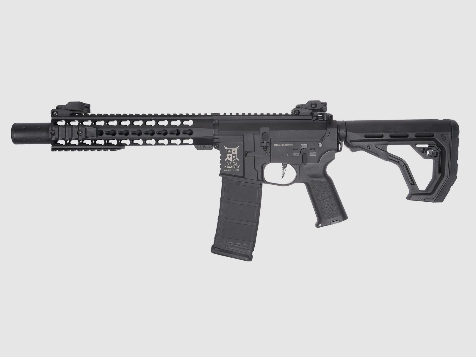 AR15 KeyMod 10 Zoll PREDATOR CHARLIE EAGLE ETU Schwarz S-AEG Softair Gewehr Frei ab 18 Jahren | Delta Armory