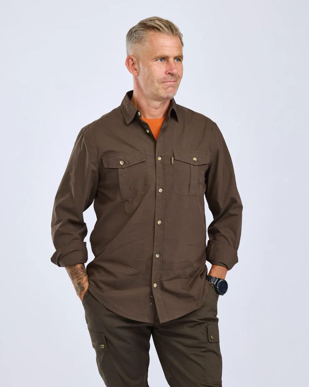 Pinewood® InsectSafe Poplin Long Sleeve Shirt Ms, billede 3 af 3