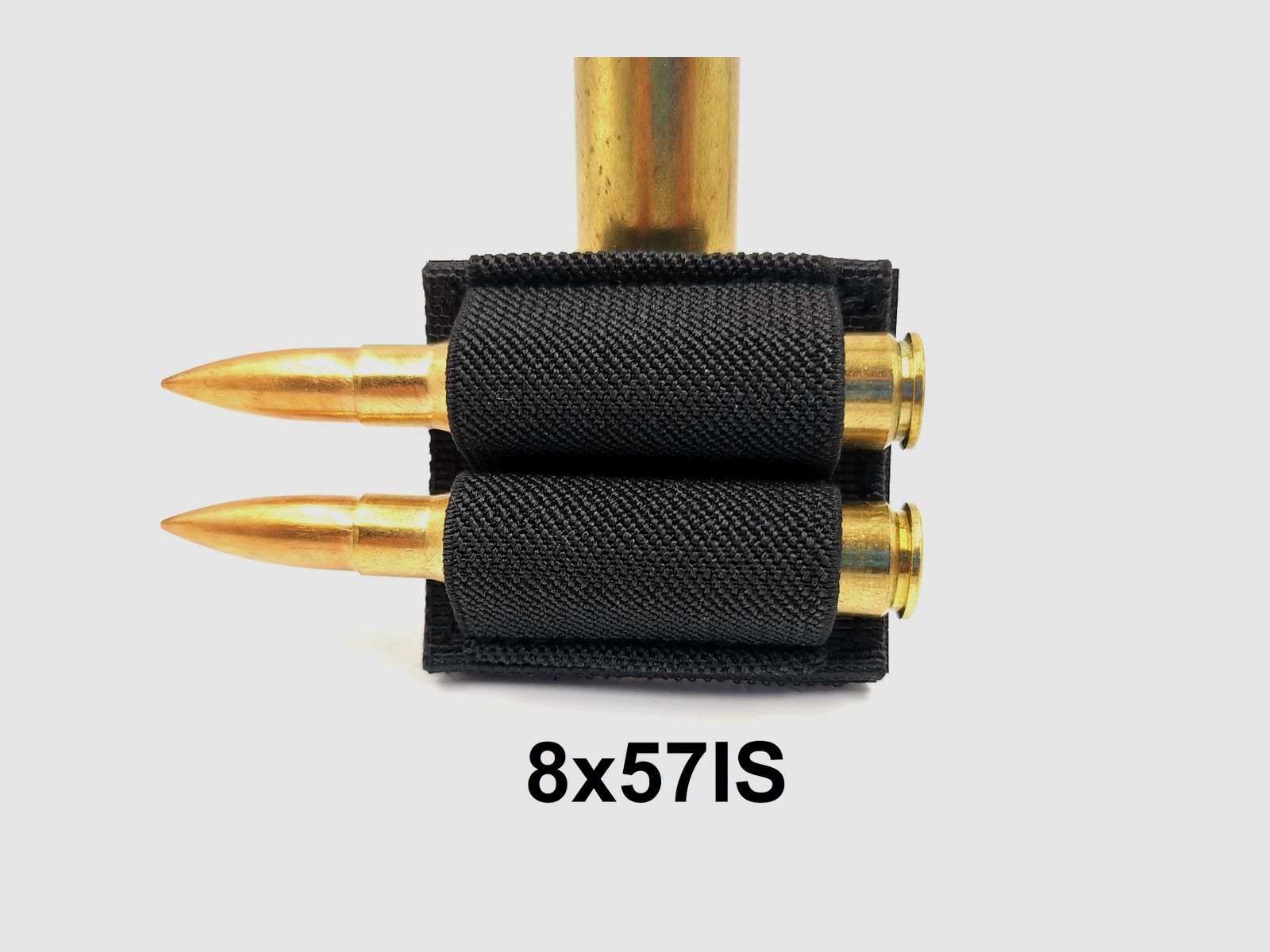 Patronenhalter für 2 Patronen schwarz oliv sand Munitionstasche Jagd Gewehr Long Range Cartride Hold