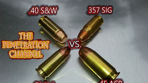 40 S&W vs. 357 Sig vs. 9MM vs. 45 ACP (Part 2) (FMJ Aluminum Test)