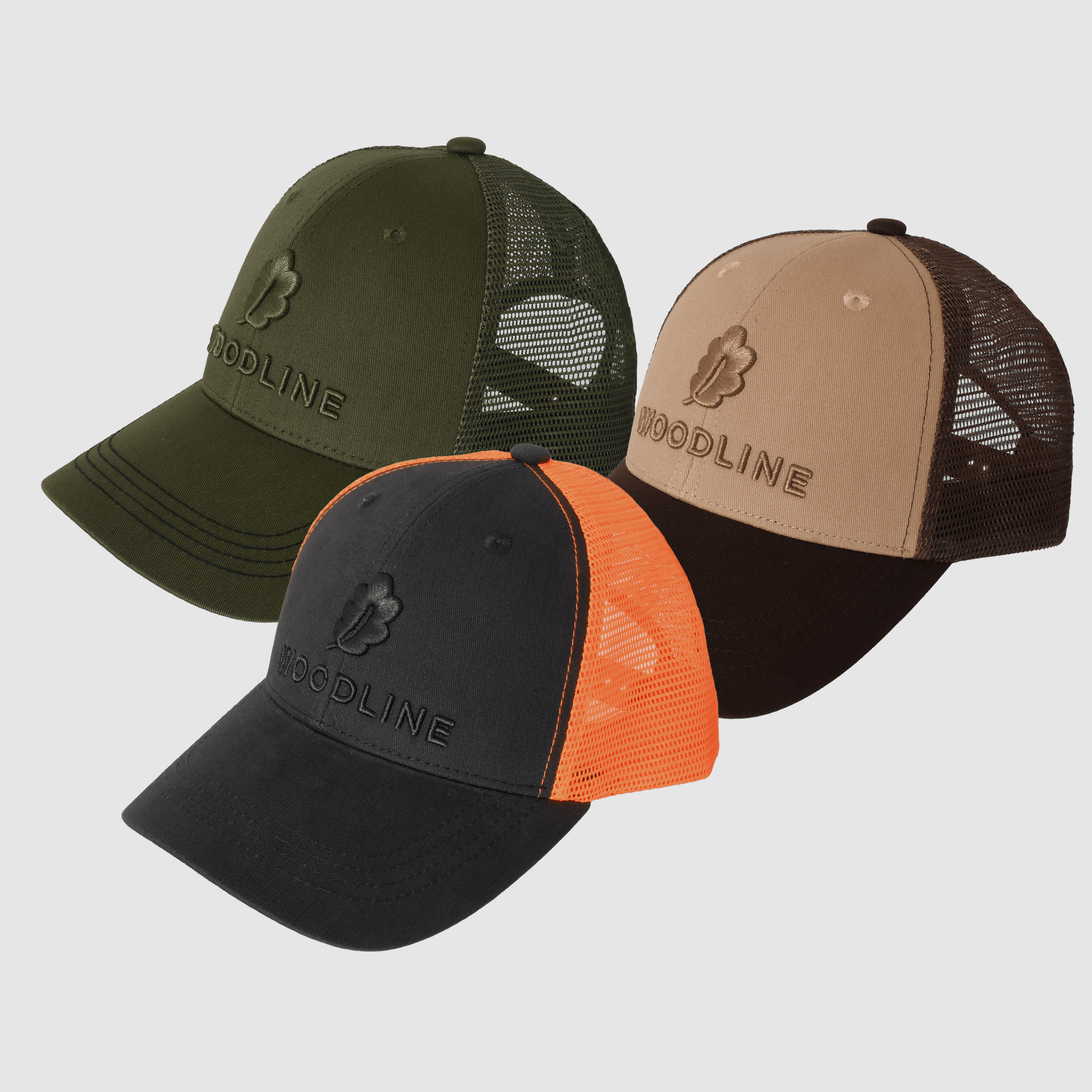 Woodline Trucker Caps 3er-Pack