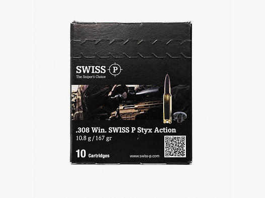 Swiss P – .308 Win STYX Action JHP / 10.8g / 167gr / 10Stk.