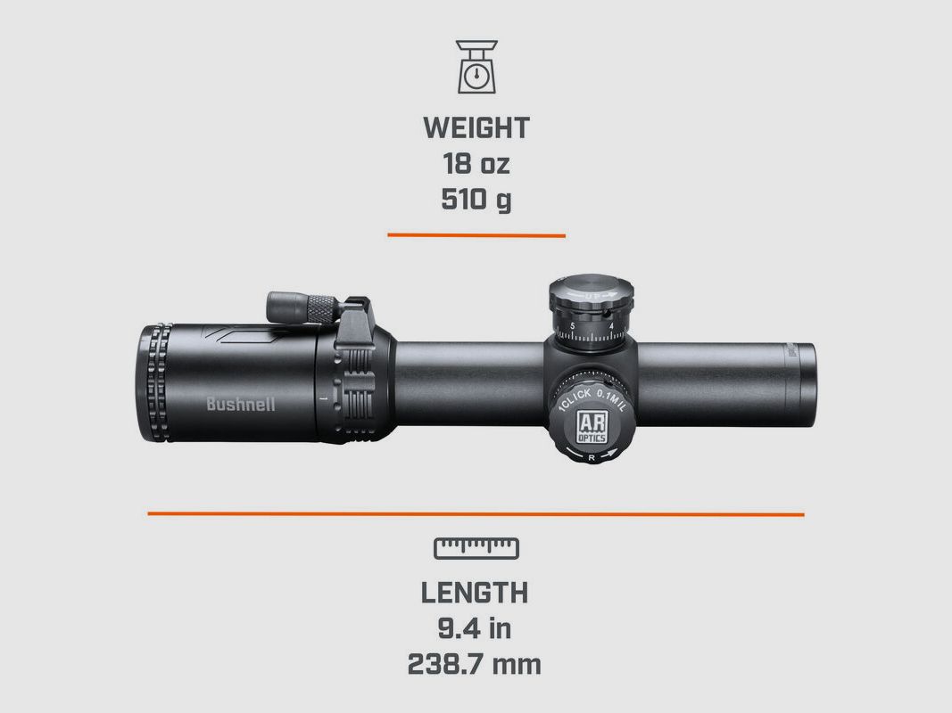 Bushnell Zielfernrohr AR 1-4x24 BTR-1 FFP #AR71424I