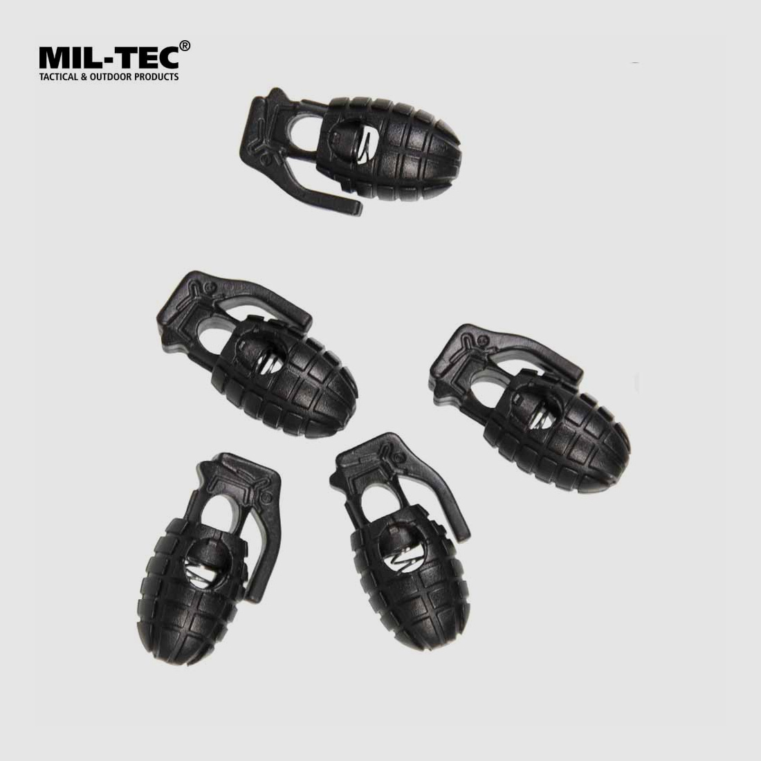 MIL-TEC CORD LOCK PINEAPPLE BLACK 10pcs