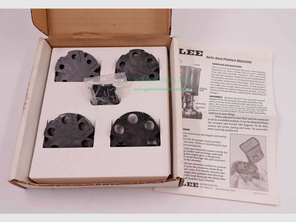 Lee / USA Scheibenset 4-fach LEE Pulverdosiergerät