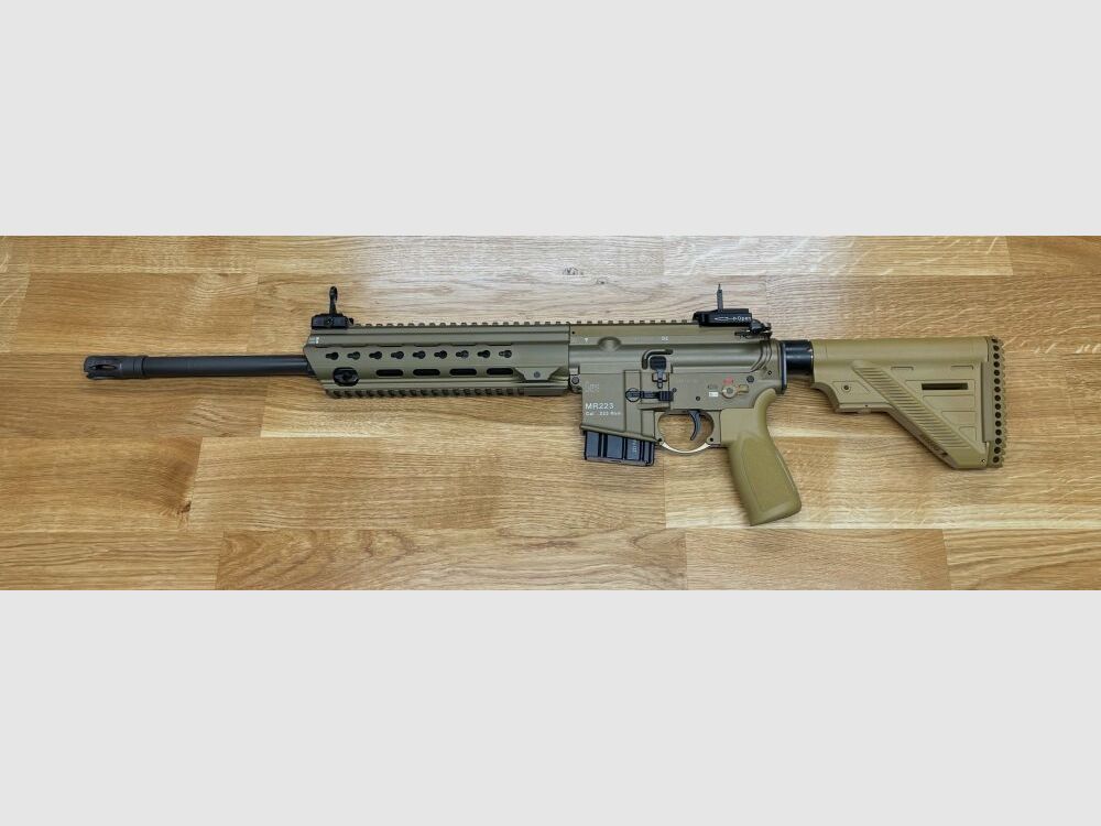 Heckler & Koch MR223 A3 Slim-Line 16,5" Lauf - halbautom. Büchse .223Rem Farbe sandfarben RAL8000 - System HK416 - sportlich zugelassen!