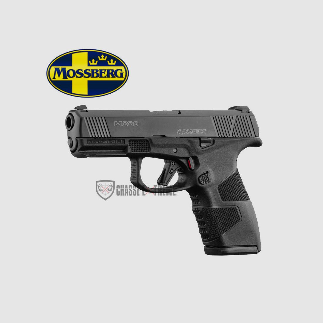 Pacchetto Pistola MOSSBERG MC2C Striker Cal. 9x19 mm Nero + Valigia Impermeabile + Corda di Pulizia, immagine 6 di 11