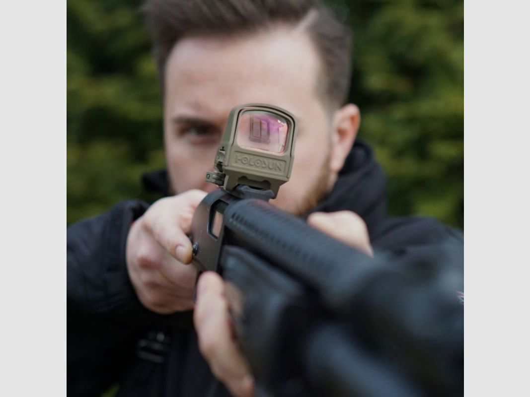 Holosun Reflexvisier HE510C-GR-FDE mit grünem Wechselabsehen: 2MOA Dot, 65MOA Circledot & 65MOA Circle, Bild 6 von 8