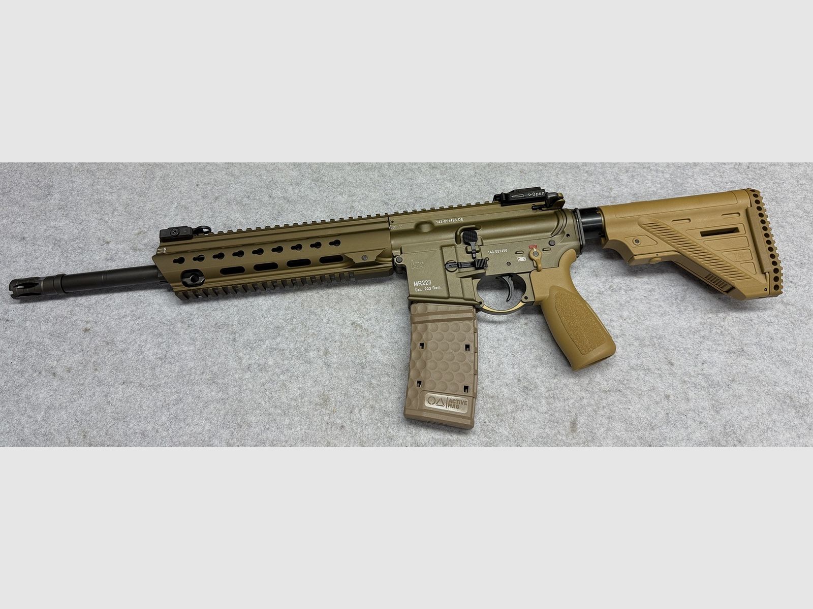 HECKLER & KOCH MR223 RAL8000 con canna da 14,5" calibro .223 Remington