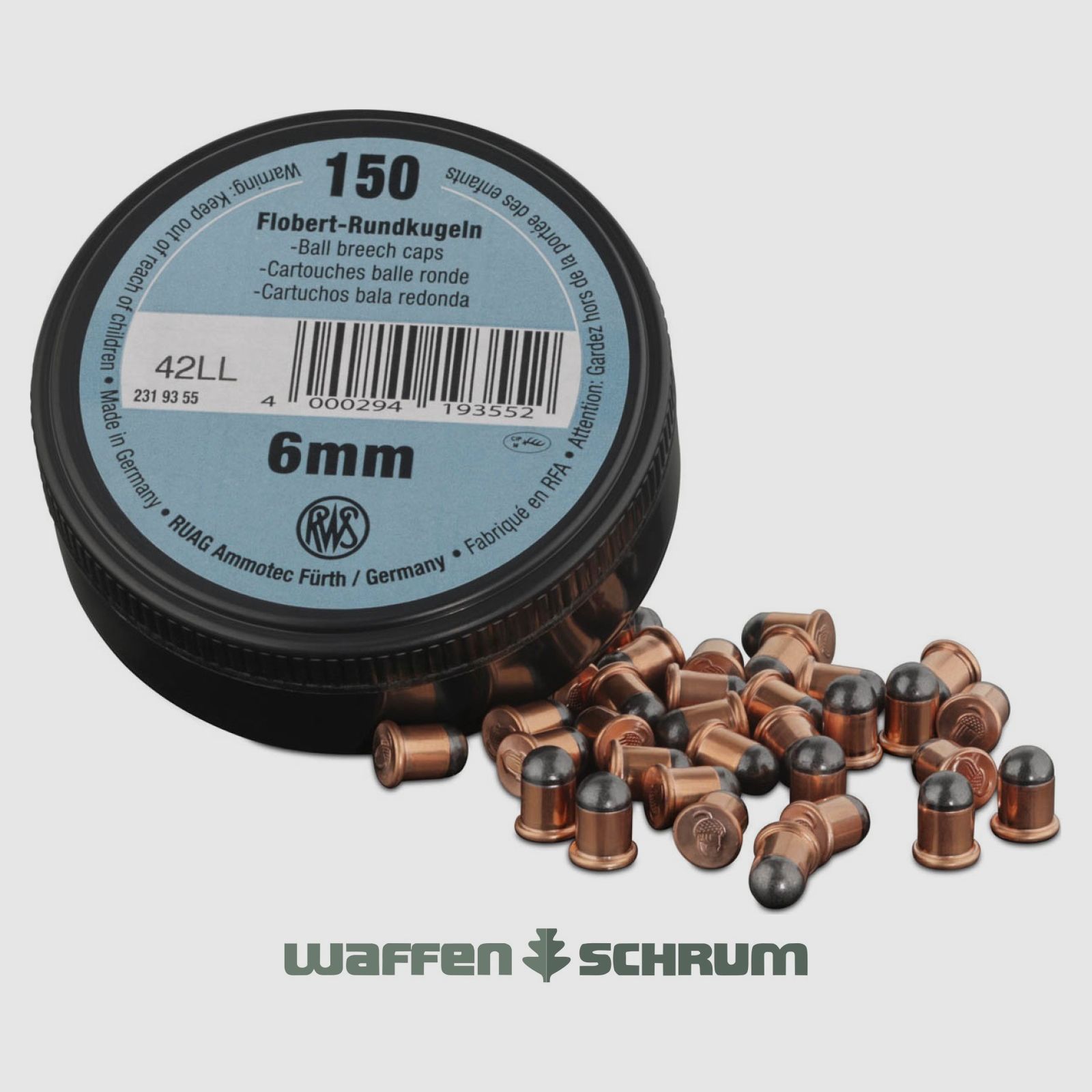 RWS Flobert Rundkugeln 6mm