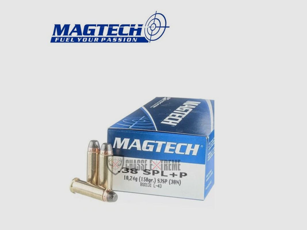 50 cartucce MAGTECH cal 38SPL+P 158gr SJSP Piatto