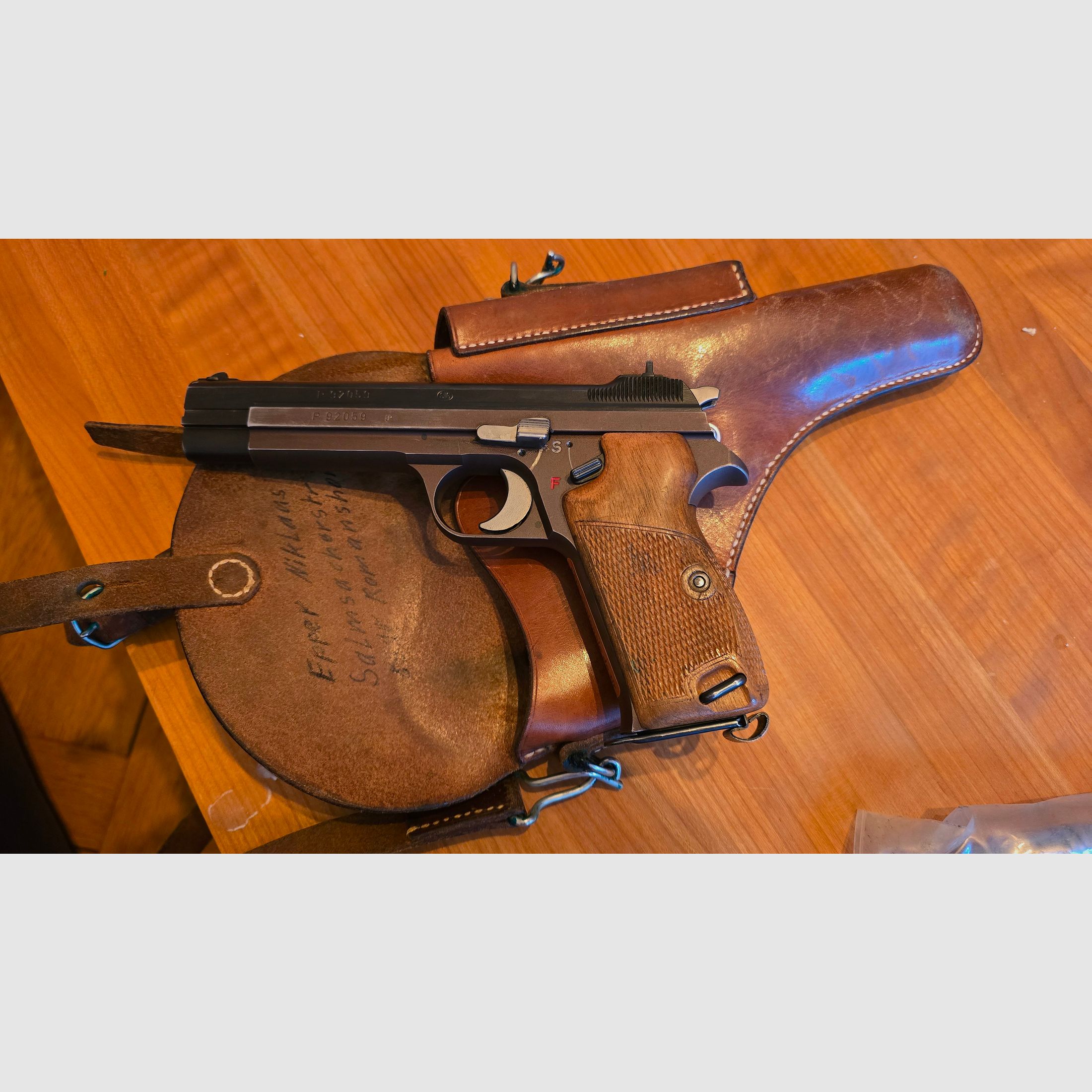 <SIG P210-2 matching number | 9mm + 7.65 interchangeable barrel | Top condition | Collector's item