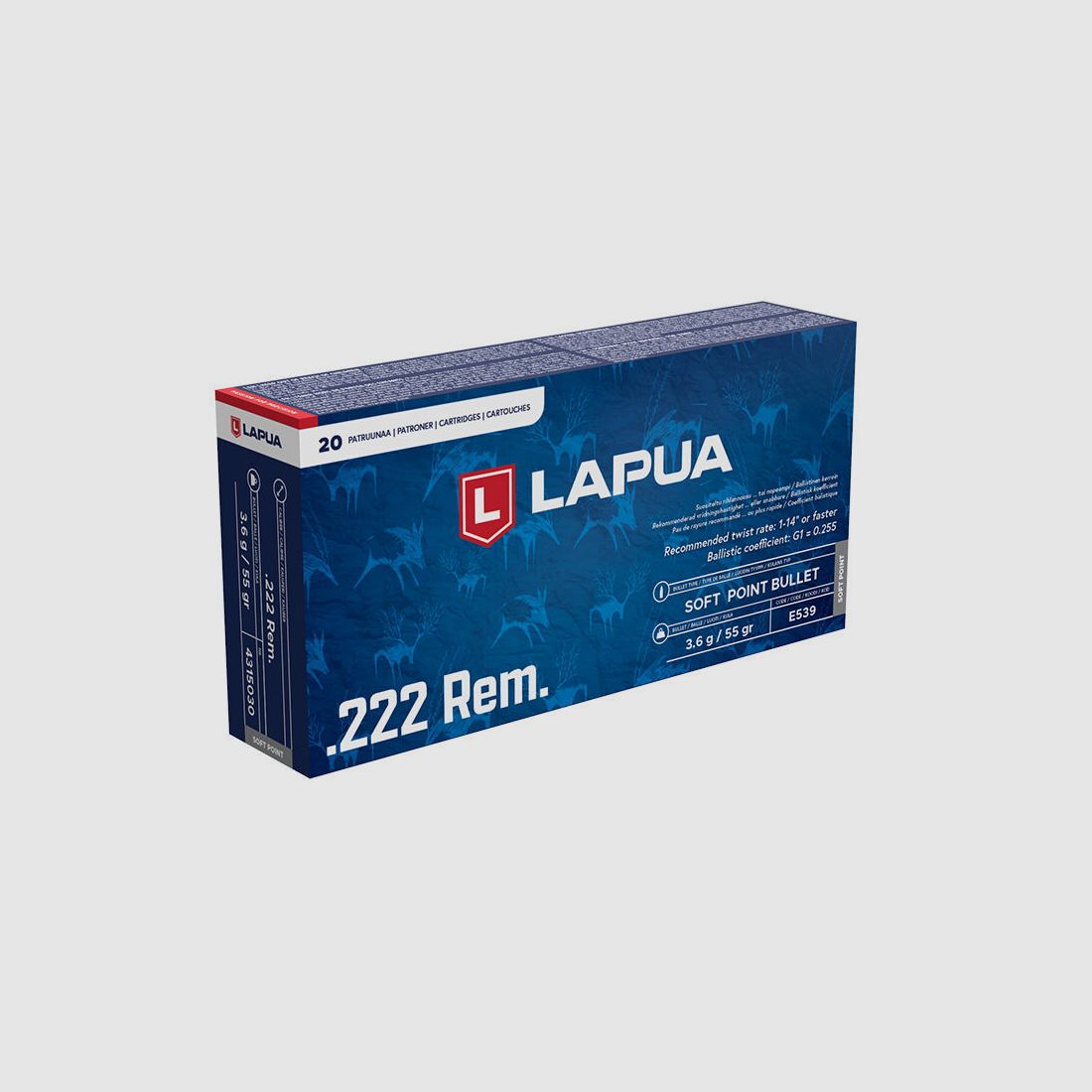 Lapua SP 3,6g / 55gr 20 strzałów .222Rem