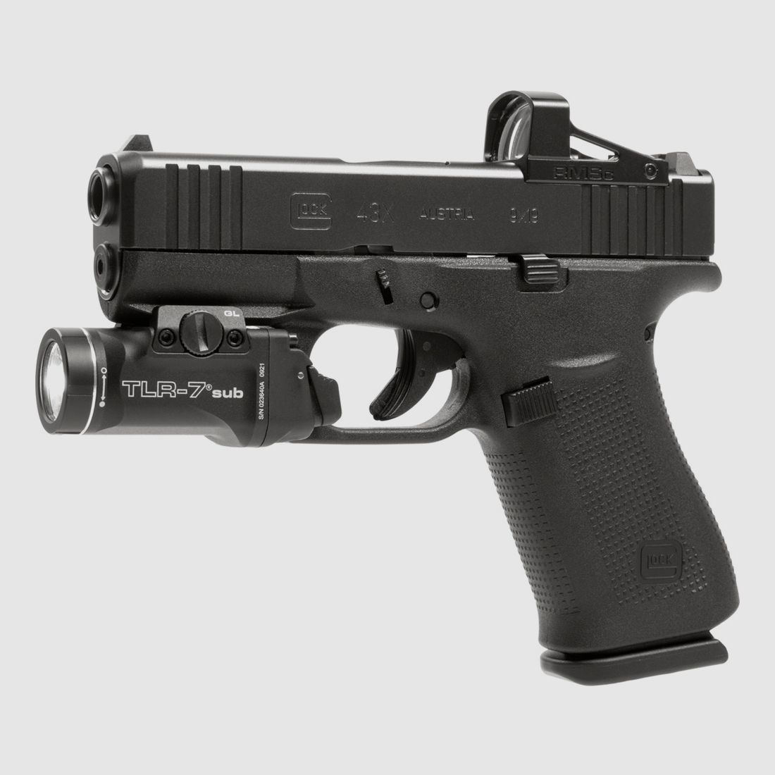 Glock Pistole 43X R/MOS/FS Combo mit shield RMSc und Streamlight TLR-7 Sub – 9 mm Para, Bild 2 von 4