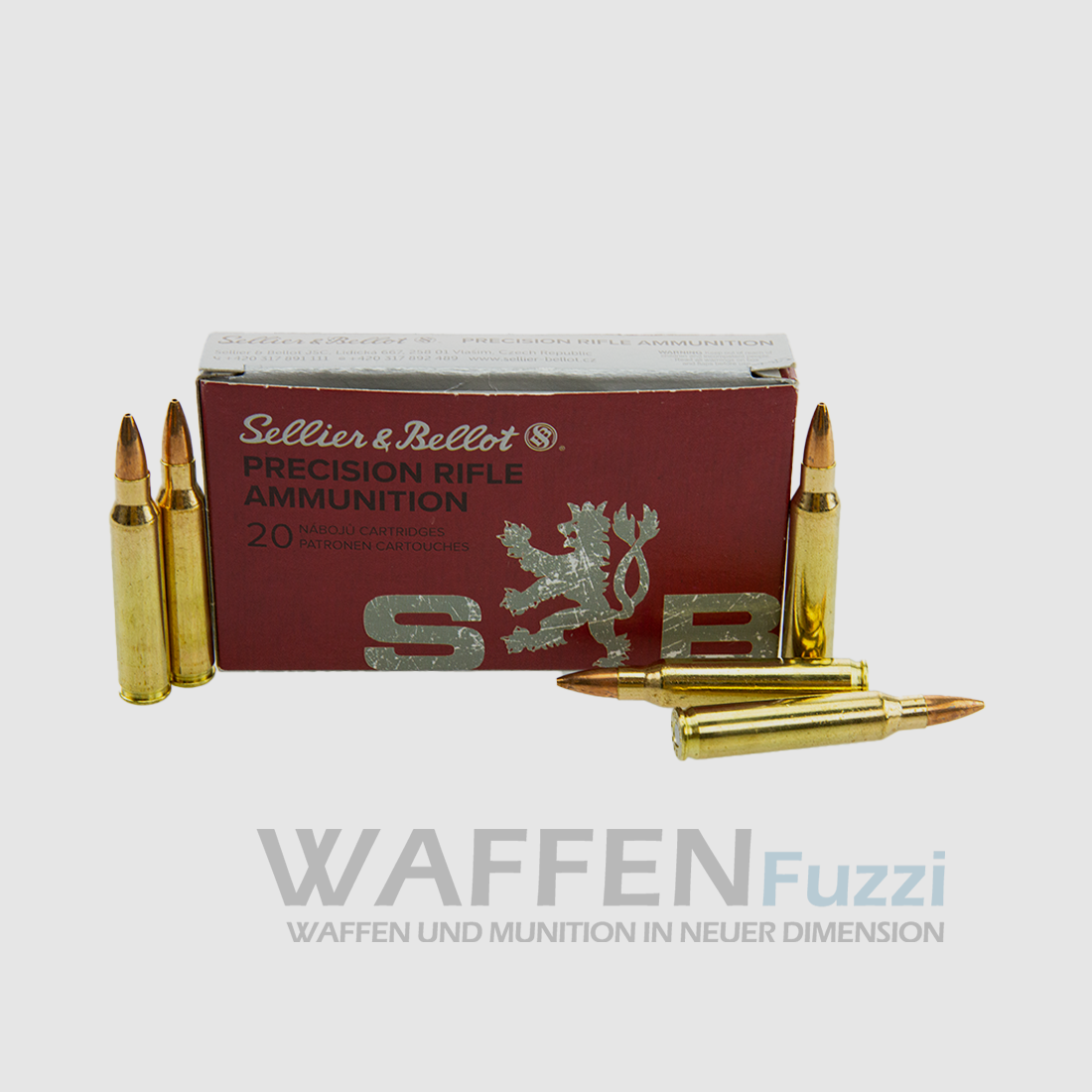 S&B .223 Rem. SMK HPBT 52grs 20 cartouches