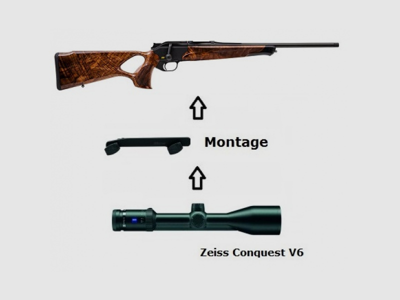 Blaser R8 Success + Zeiss V6 2,5-15x56 M + Montaggio + ... / Pacchetto completo