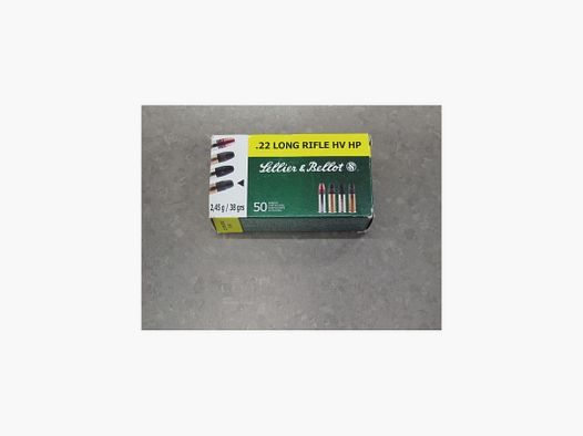 S&B CARICHE 22 LR HV HP 38 GR