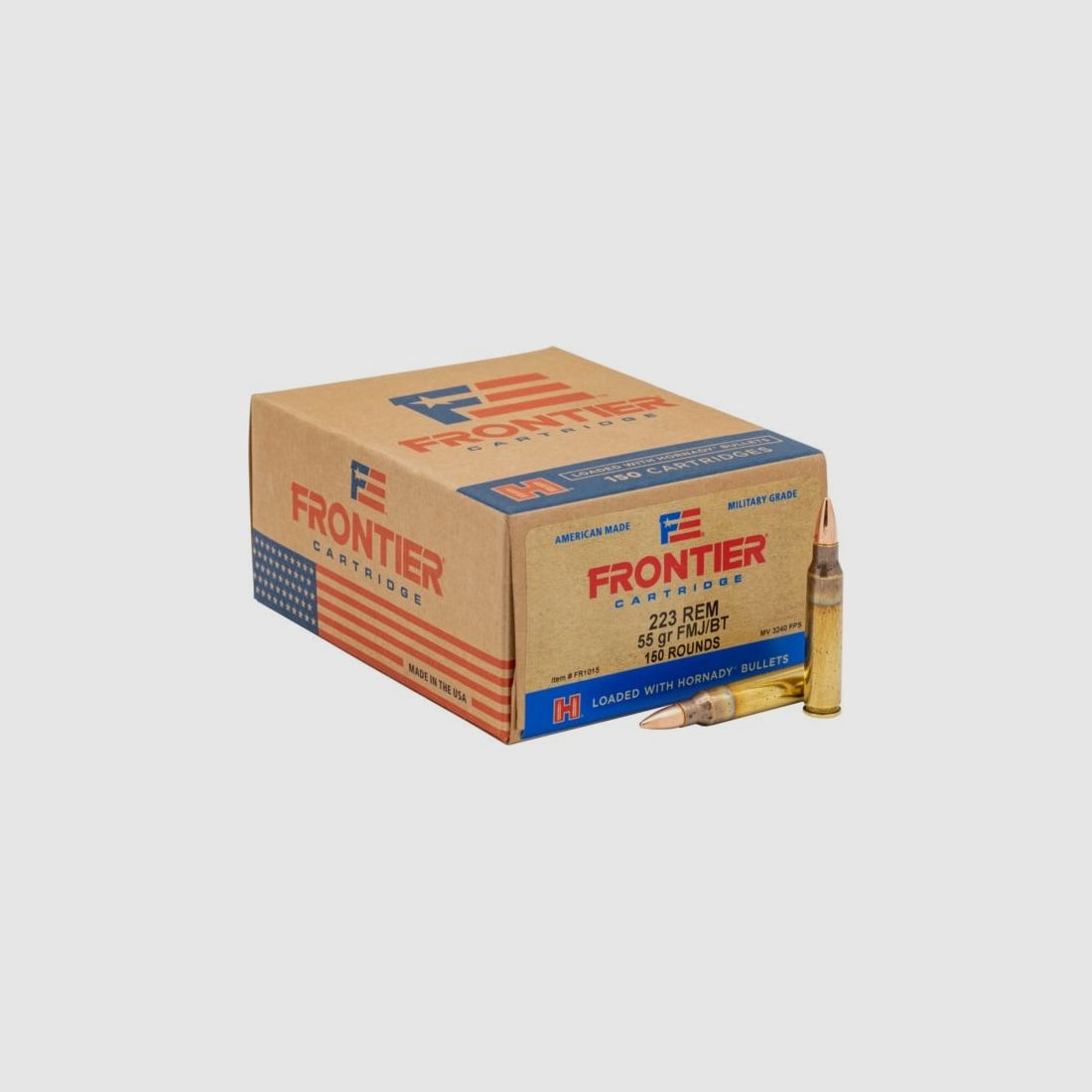 .223 Rem. Hornady Frontier FMJ 55grs. 150 Stk.