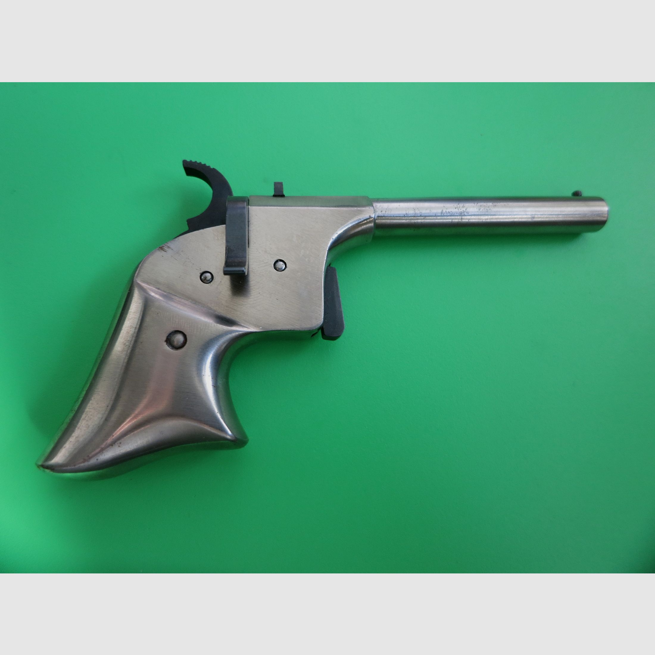 DP Davide Pedersoli Derringer Rider, Edelstahl, Kal. 4,5; .177, wie neu! Vorderlader Perkussion   #9