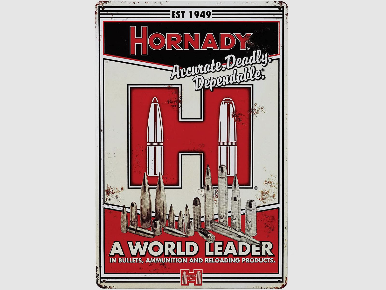 Hornady Blechschild A World Leader