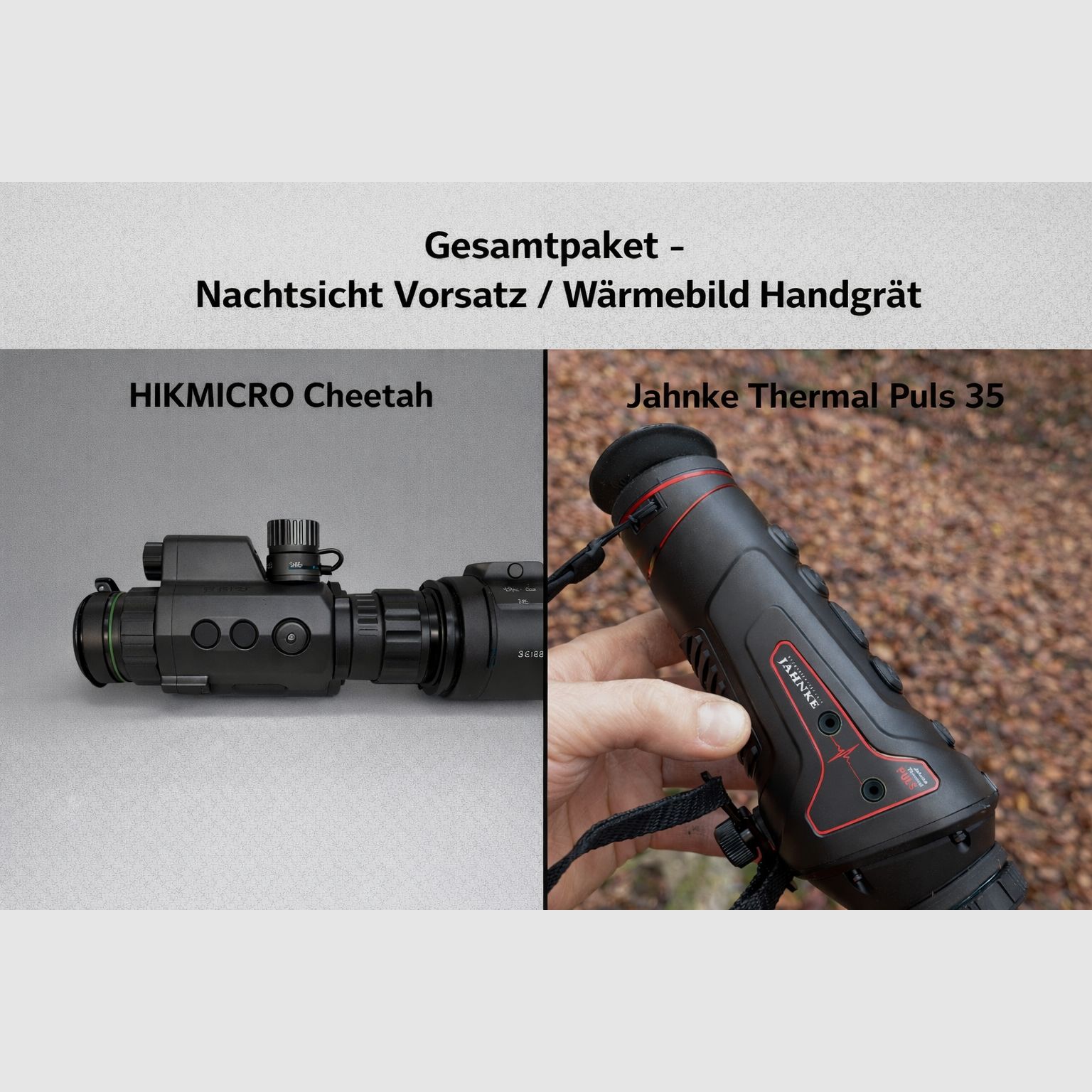 Nachtjagd Paket - Wärmebild Handgerät + Nachtsicht Vorsatz