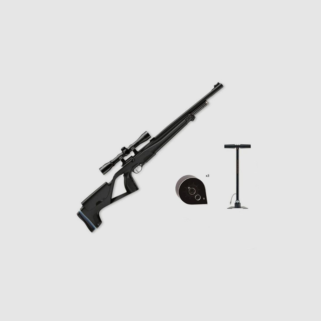 Super Promo PCP-Geweer Stoeger XM1 en Richtkijker 4x32 - Kal. 4,5, afbeelding 1 van 8