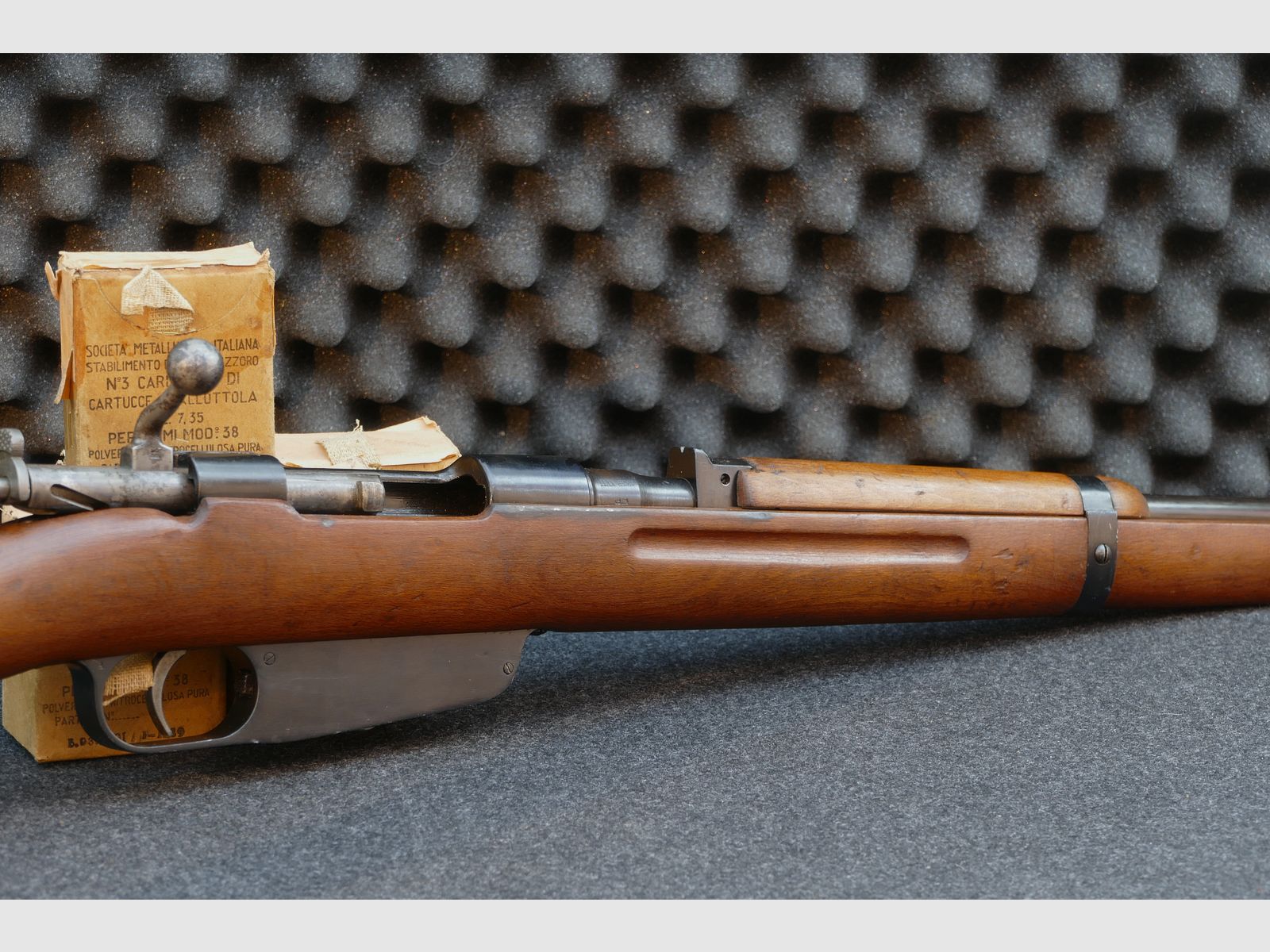 Carcano Mod. 1938 „Fucile Corto“, 7,35Carcano — 1939 — Calcio e sistema con lo stesso numero (fucile corto), ordinanza, collezionista