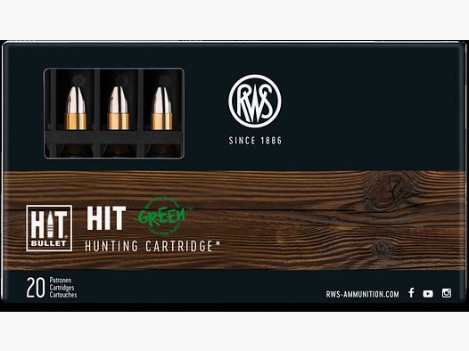 RWS 40grs HIT 20PCS .222Rem
