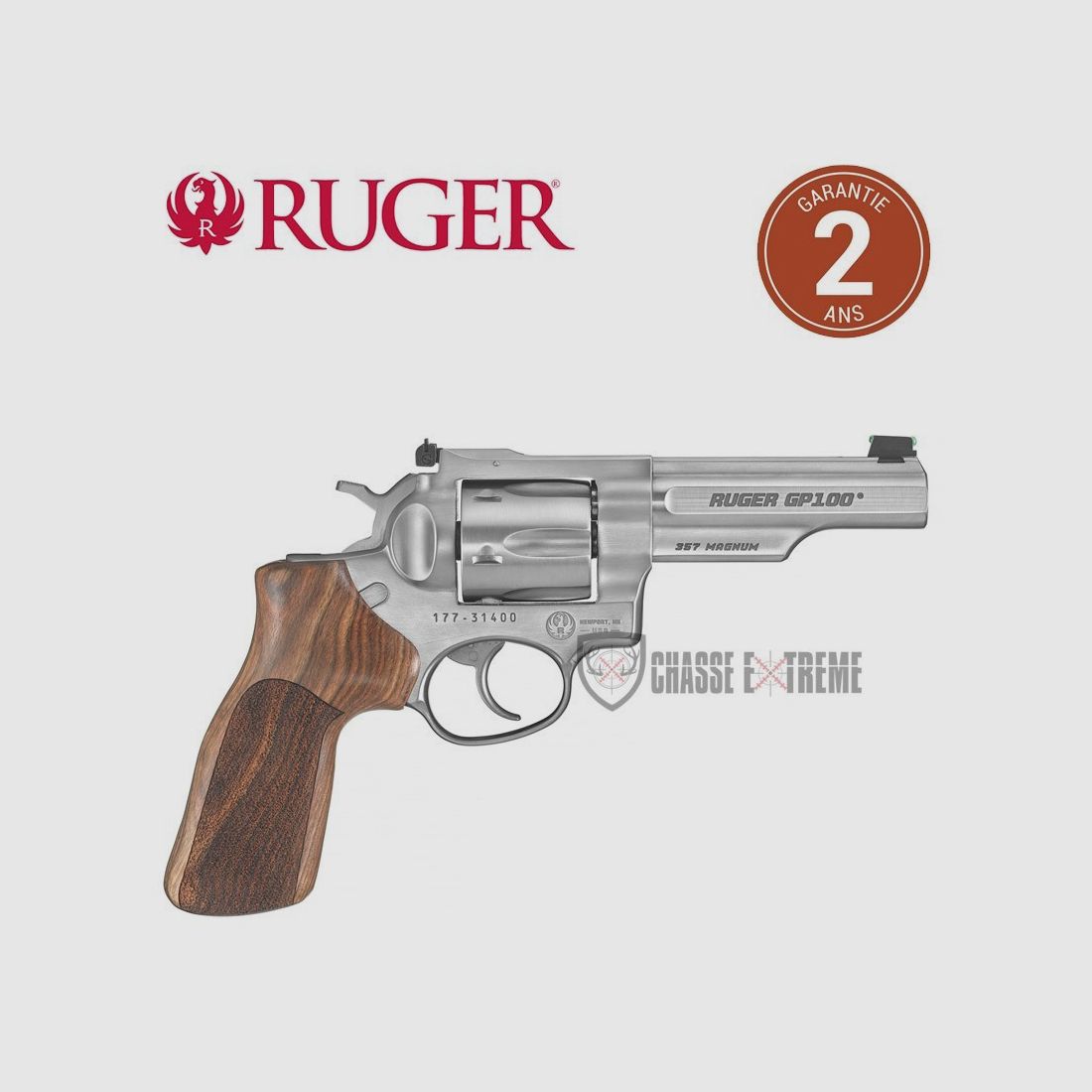 Revolver RUGER GP100 Match Champion mit verstellbarer Visierung Kaliber 357 Mag