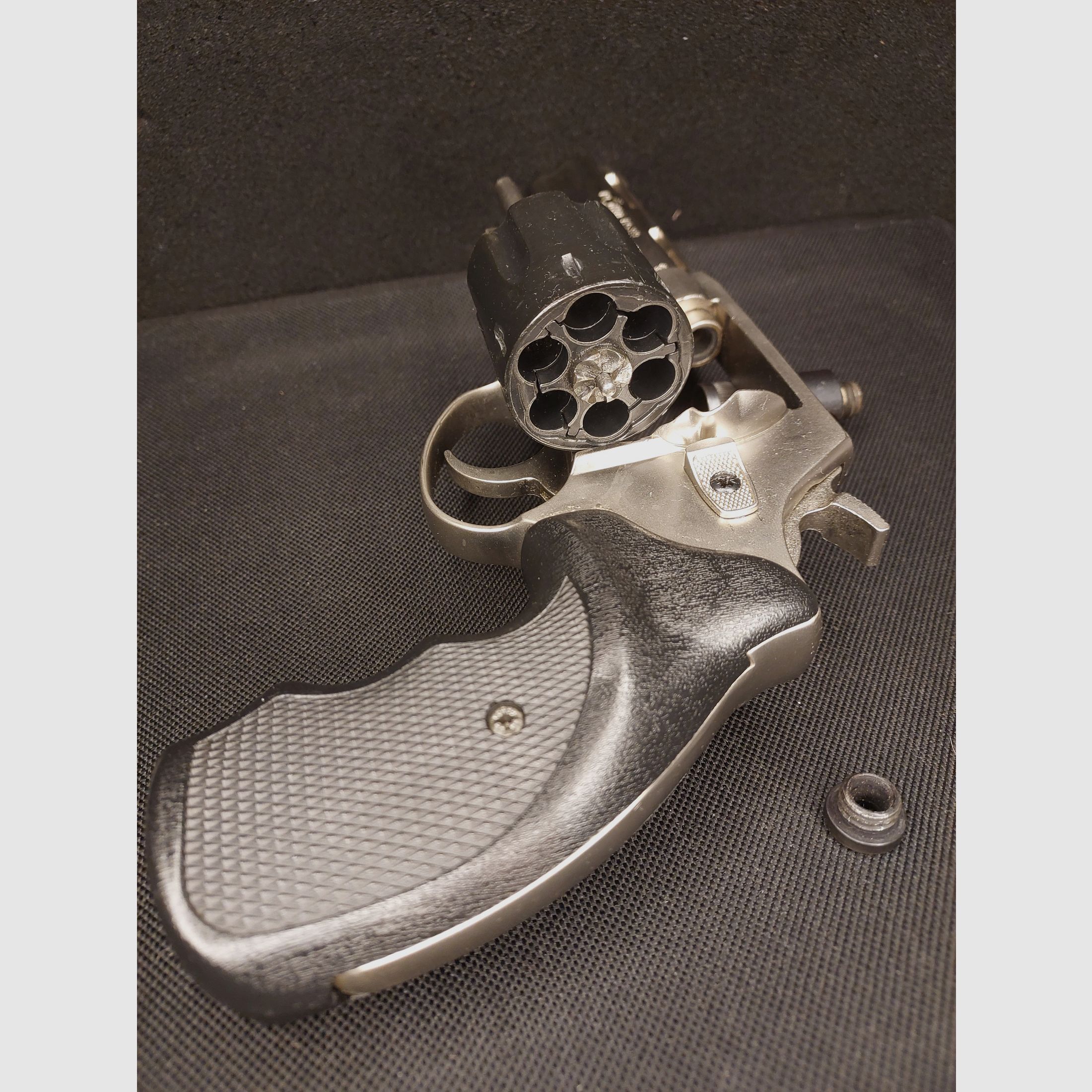 Röhm RG99 revólver de detonación níquel (PTB 452) RG 99 con protector de boca