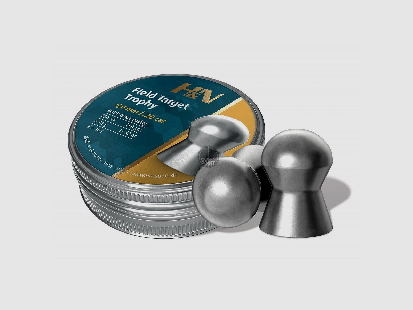 H&N Field Target Trophy - 5,00 mm / .20 cal. - 250 Stck