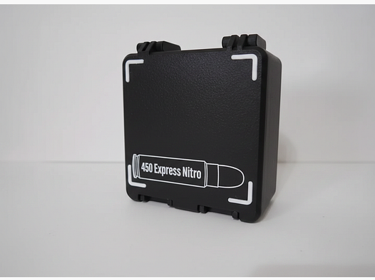 Filamelt Munitionsbox / 450 Nitro Express / 'Klapp- / Rastdeckel' / Patronenbox, Ammo Box