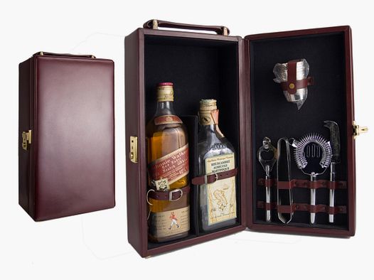 Cocktail-Set für Barkeeper mit Echtlederkoffer