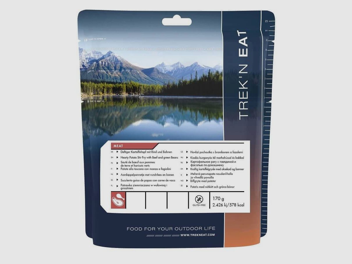 TREK'N EAT Estofado de Patatas Sustancioso con Carne de Res y Frijoles 170 g