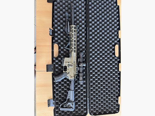 Haenel CR223, olive 16.65", match trigger, like new.