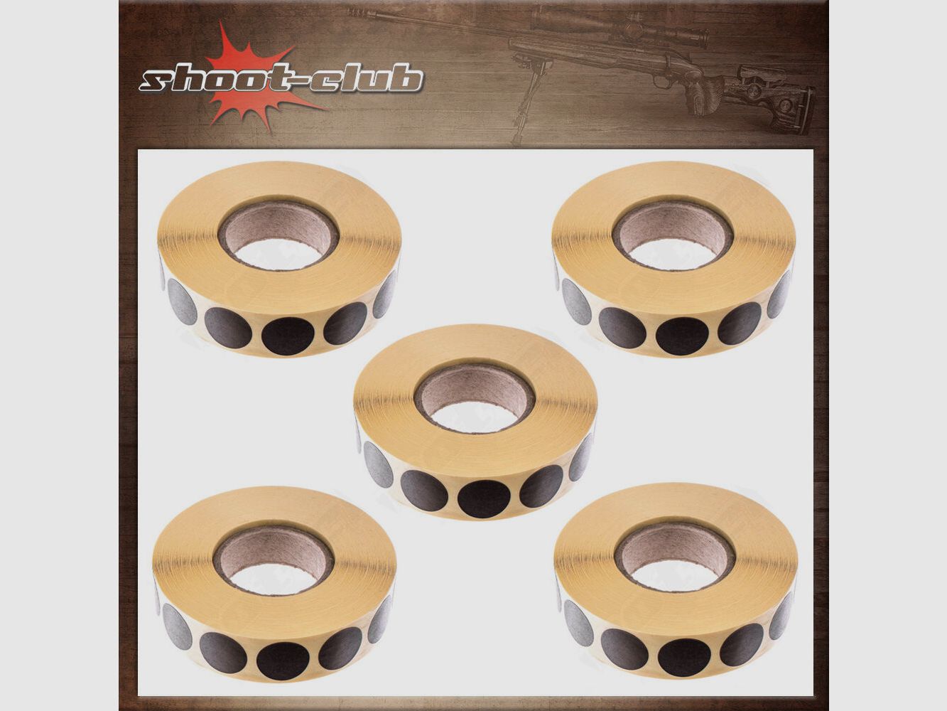 shoXx cerotto da tiro nero 19mm autoadesivo - 10000 pezzi