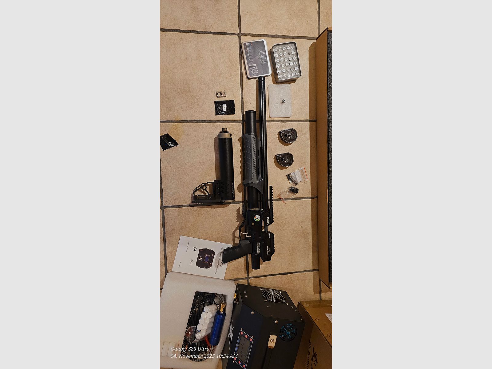 AEA Megalodon 50 caliber with Tuxing compressor and lead slugs