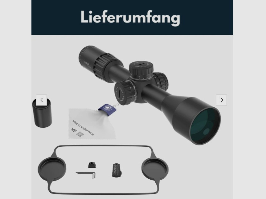 Vector Optics SCFF-64 Taurus Zielfernrohr 3-18x50 FFP GenII - Montage für 21mm Picatinny/Weaver