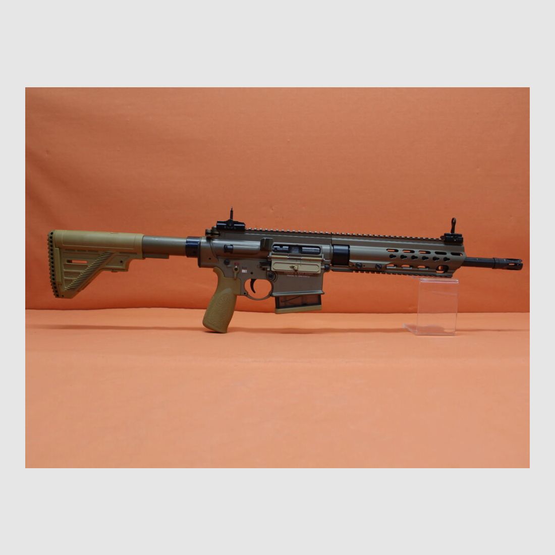 Heckler&Koch Ha.Büchse .308Win Heckler&Koch/H&K MR308 A3 13" Lauf RAL8000 HKey, Gas-Piston-System HK417/G28