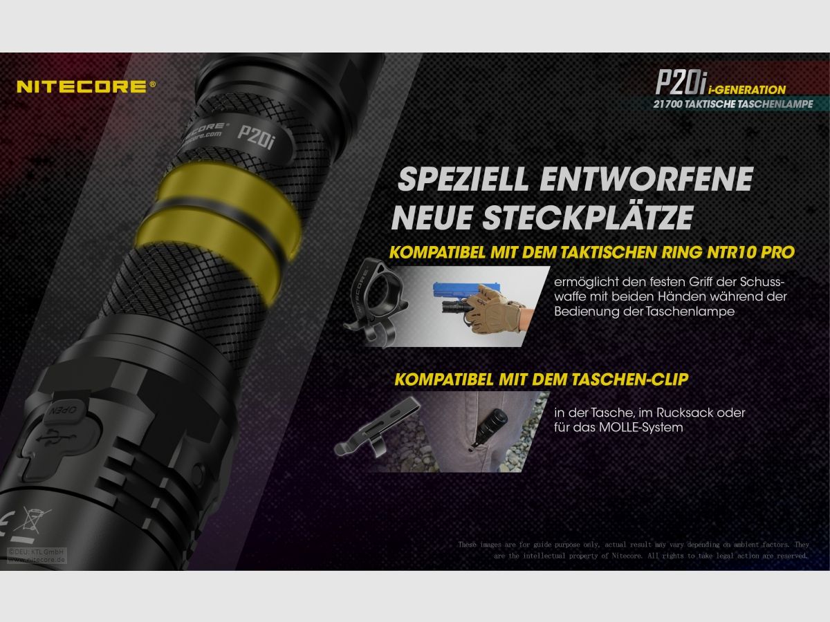 Nitecore P20I flashlight P20i 1800 lumens