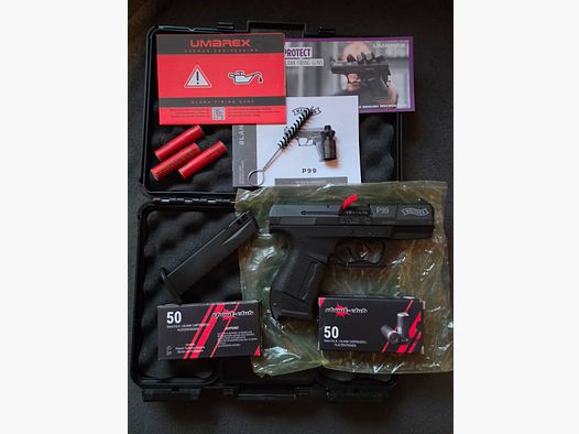 Walther P99 + Köcher + 100 Schuss