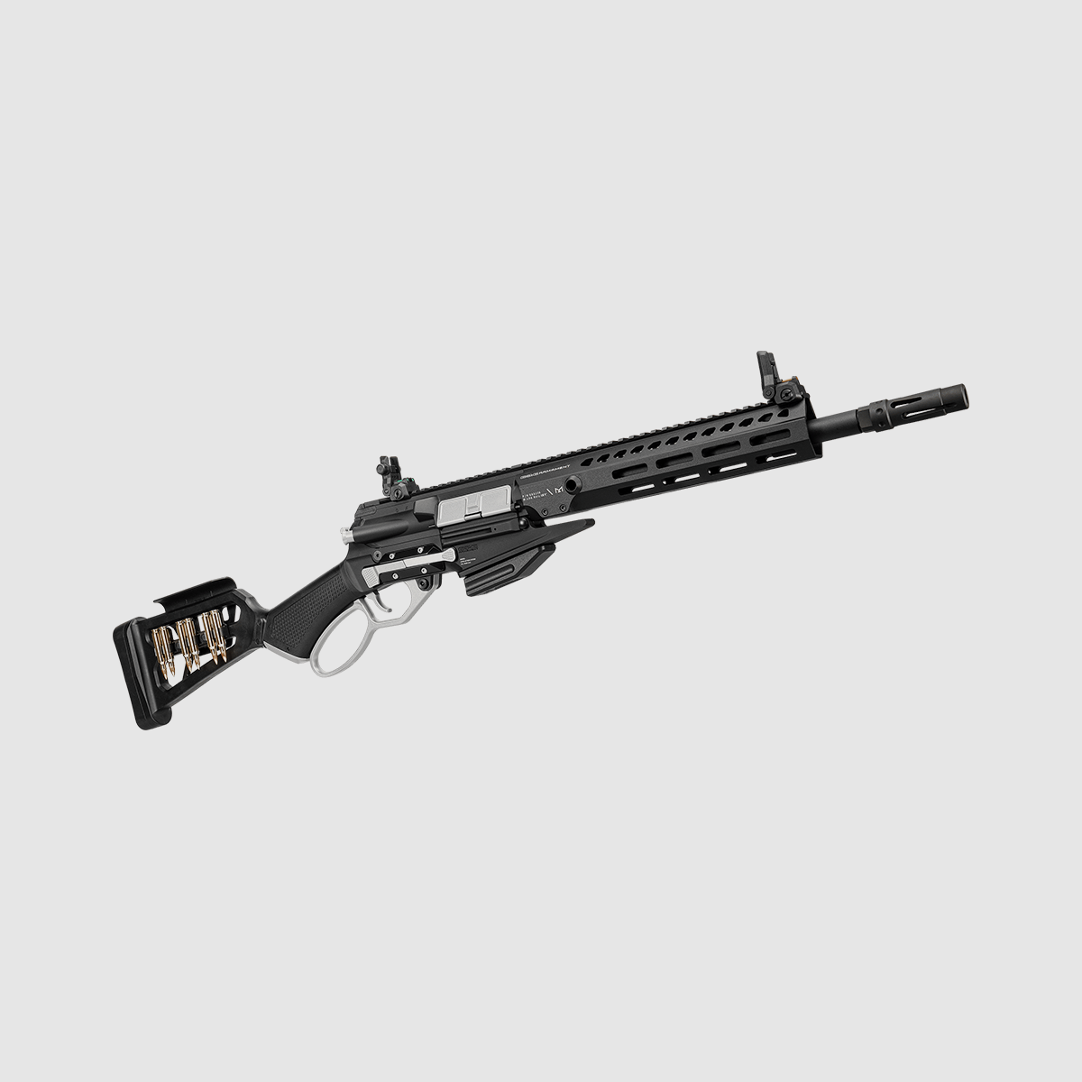 LevAR PLATA Gas Powered Lever Action Rifle with Aluminum Handguard in Black -F- | G&G, image 8 of 8