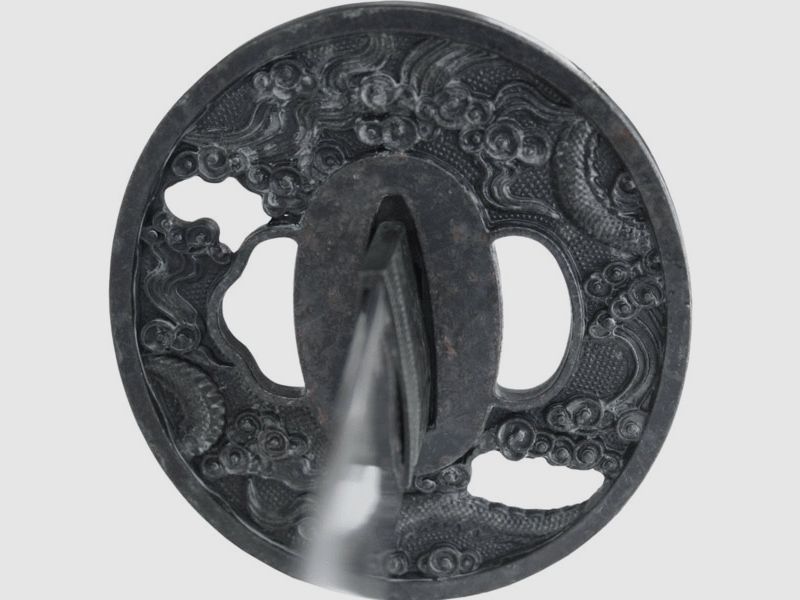 Katana Dragon Blanc avec motif de dragon, image 2 sur 4