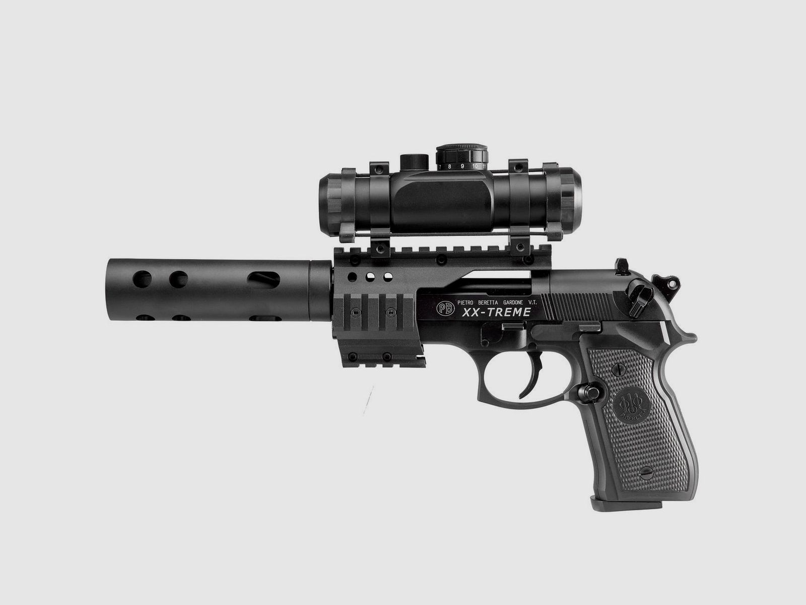 Beretta M92 FS XXTREME CO2 Luftpistole 4,5mm Diabolo Vollmetall + Zielpunktgerät + Koffer