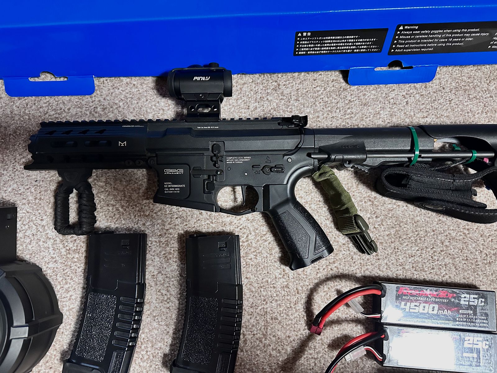 Softair G&G ARP 556 Airsoft avec tambour jusqu'à 0,5 joule