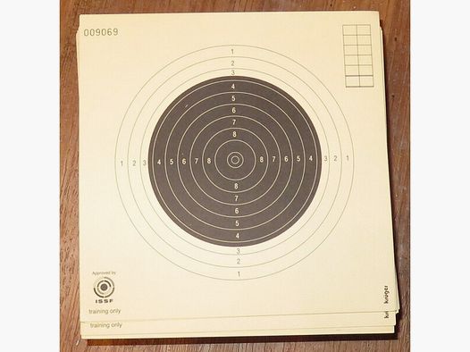 Zielscheibe Schießscheibe KK Gewehr Einsteckscheibe 50m 225x